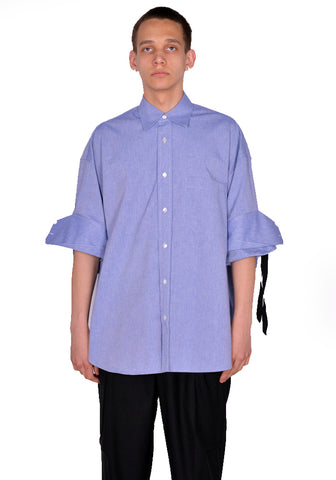 MARINA YEE SS23-0008-550 MAXI SHIRT LIGHT BLUE SS23 | DOSHABURI Online Shop