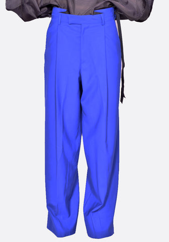 MARINA YEE 0021-557 WIDE-LEGGED PLEATED TROUSERS KLEIN BLUE SS24 | DOSHABURI Online Shop