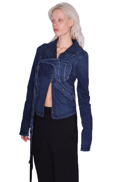 OTTOLINGER 1703301 FITTED DENIM JACKET BLUE FW23 | DOSHABURI Online SHop