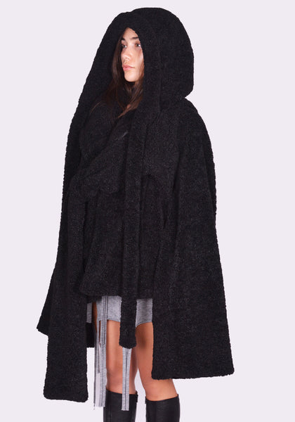 OTTOLINGER 1230703921 WRAP TEDDY SHORT COAT BLACK