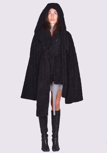 OTTOLINGER 1230703921 WRAP TEDDY SHORT COAT BLACK