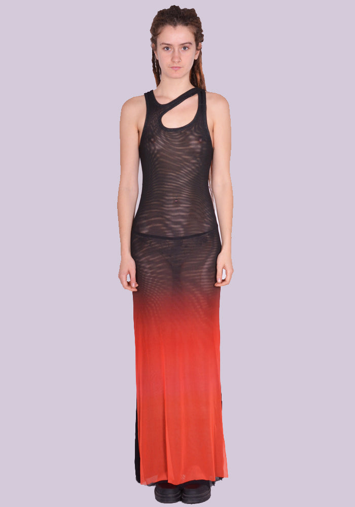 OTTOLINGER 0102702 MESH MAXI TANK-DRESS FADE PRINT SS24 | DOSHABURI Online Shop