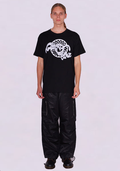 RANDOM IDENTITIES JS-83S-22 PRINTED T-SHIRT BLACK