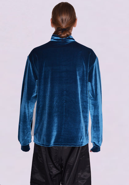 RANDOM IDENTITIES JS-97R-22 MOCK NECK LONG SLEEVE TOP PETROL (New Season SS24)