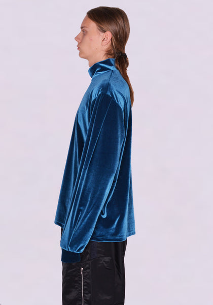 RANDOM IDENTITIES JS-97R-22 MOCK NECK LONG SLEEVE TOP PETROL (New Season SS24)