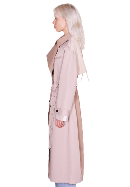 ROKH R8CA69 VM 43 LONG TRENCH COAT 43 MULTI-BEIGE FW23 | DOSHABURI Online Shop