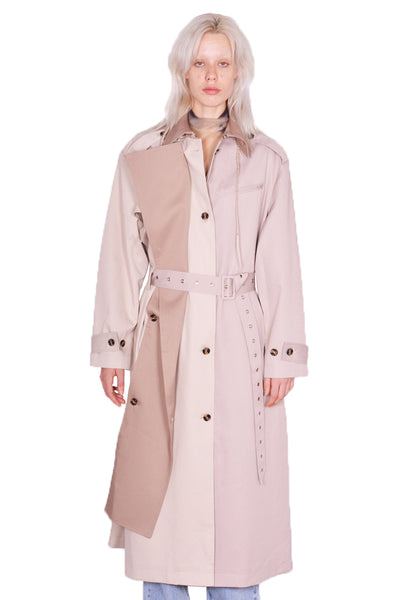 ROKH R8CA69 VM 43 LONG TRENCH COAT 43 MULTI-BEIGE FW23 | DOSHABURI Online Shop