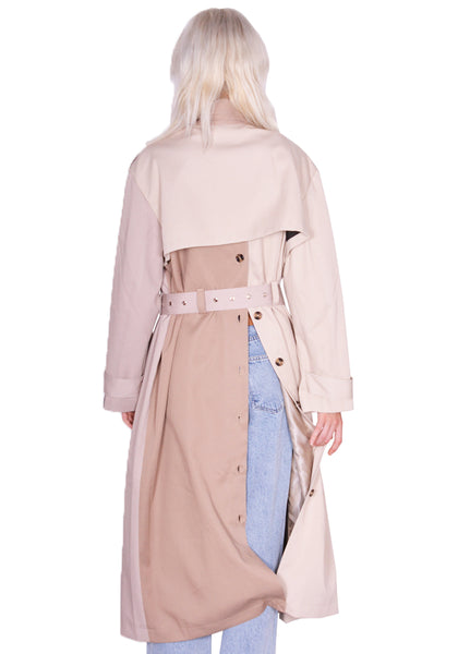 ROKH R8CA69 VM 43 LONG TRENCH COAT 43 MULTI-BEIGE FW23 | DOSHABURI Online Shop