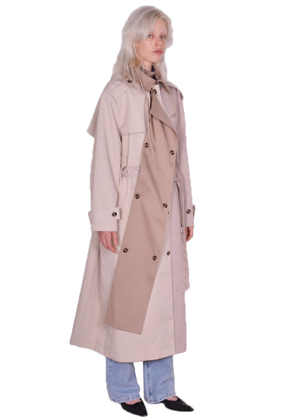 ROKH R8CA69 VM 43 LONG TRENCH COAT 43 MULTI-BEIGE FW23 | DOSHABURI Online Shop