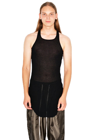 RICK OWENS MEN BASIC RIB TANKTOP BLACK FW23 | DOSHABURI Online Shop