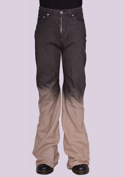 Rick Owens DRKSHDW Denim Bias Bootcut Jeans Washed Indigo - JP