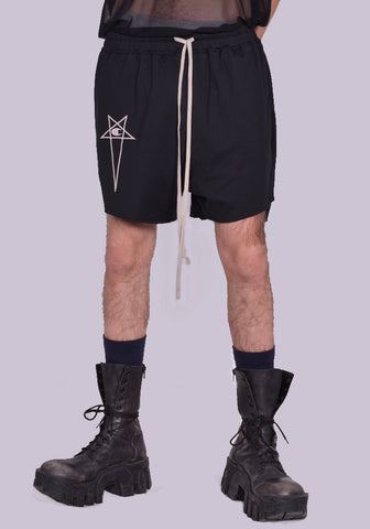 RICK OWENS x CHAMPION CM02C9236 CHJEG DOLPHIN BOXER SHORTS BLACK SS23 | DOSHABURI On line Shop