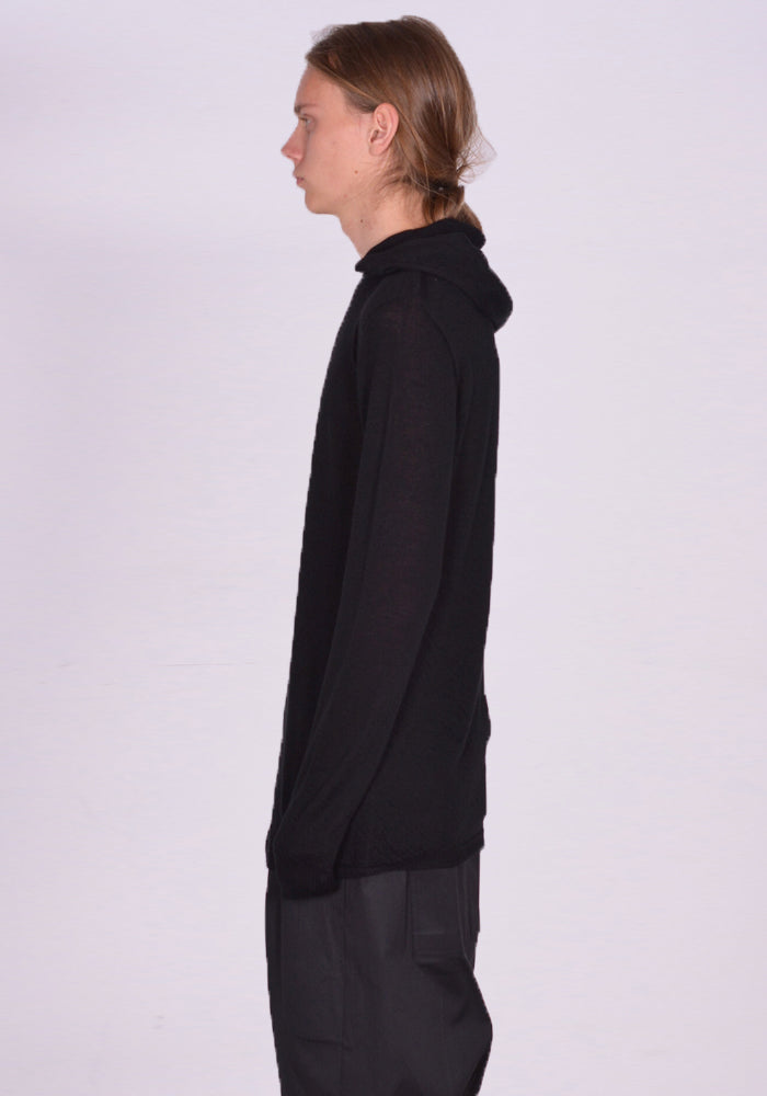 リックオウエンス通販｜RICK OWENS MEN HOODED KNIT SWEATER SS24