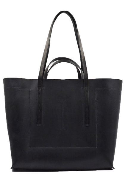 RICK OWENS MEN RA01D0462 LGE 09 LEATHER BAG-SHOPPER BLACK SS24 | DOSHABURI Online Shop