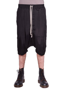 RICK OWENS MEN RU01D3384 J 09 RICK'S PODS SHORTS BLACK SS24 | DOSHABURI Online Shop