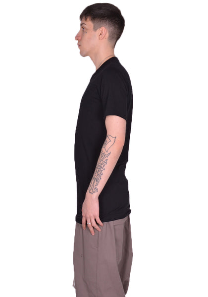 RICK OWENS MEN  RU01D3251 JA 09 BASIC T-SHIRT BLACK SS24 | DOSHABURI Online Shop