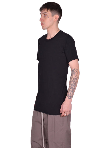 RICK OWENS MEN  RU01D3251 JA 09 BASIC T-SHIRT BLACK SS24 | DOSHABURI Online Shop