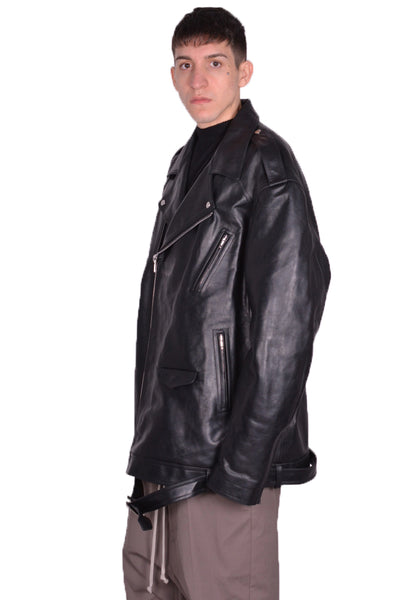 RICK OWENS JUMBO LUKE STOOGES JACKET BLACK SS24 | DOSHABURI Shop