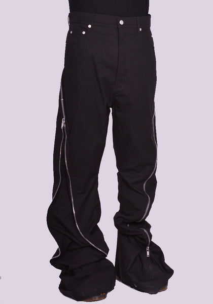 RICK OWENS MEN RU01D3343 P BOLAN BANANA TROUSERS BLACK SS24 | DOSHABURI Online Shop