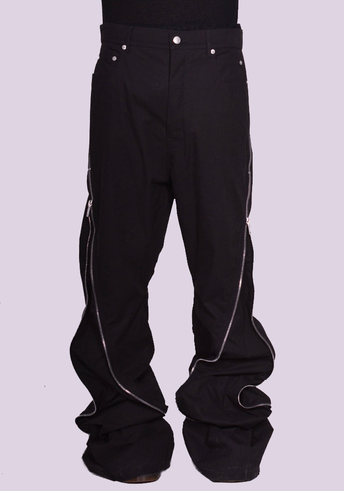 RICK OWENS MEN RU01D3343 P BOLAN BANANA TROUSERS BLACK SS24 | DOSHABURI Online Shop