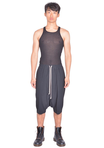 RICK OWENS MEN RU02F4384 HY RICK'S PODS SHORTS BLACK