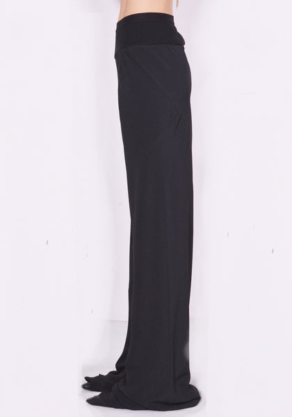 RICK OWENS WOMEN RO02C1301 CC 09 BIAS PANTS BLACK FW23 | DOSHABURI Online Shop