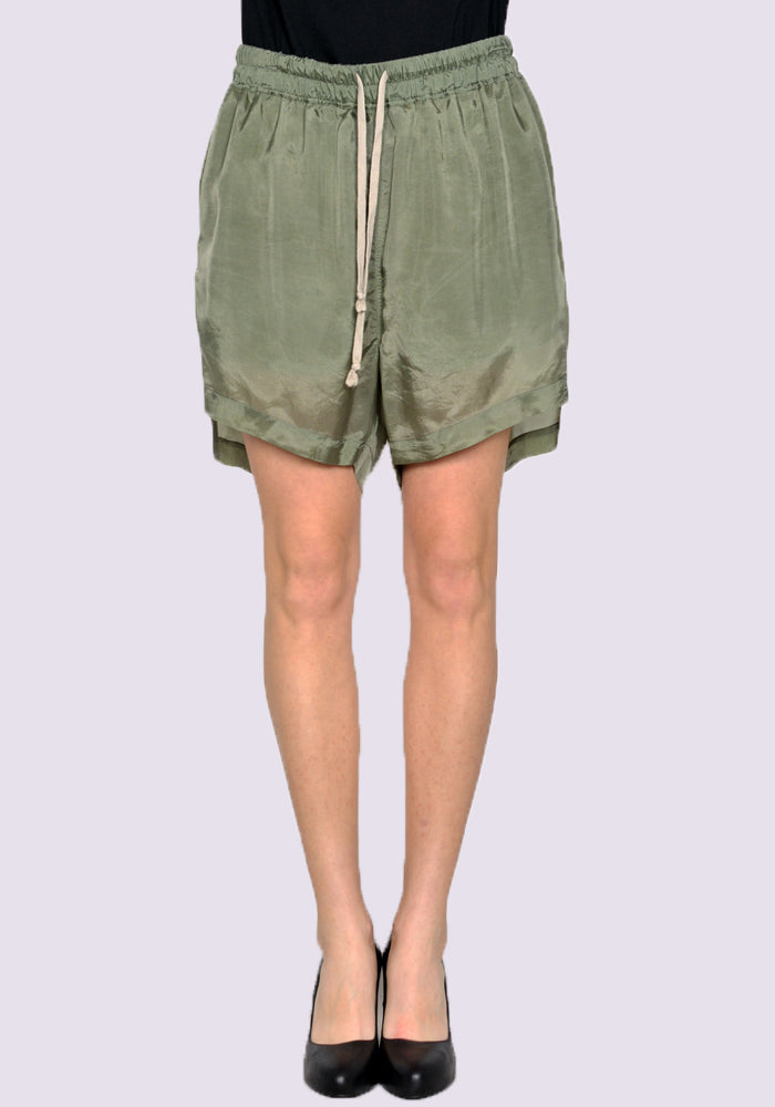 RICK OWENS WOMEN RO01C5375 J 55 BOXER SHORTS MOSS SS23 | DOSHABURI Online Shop