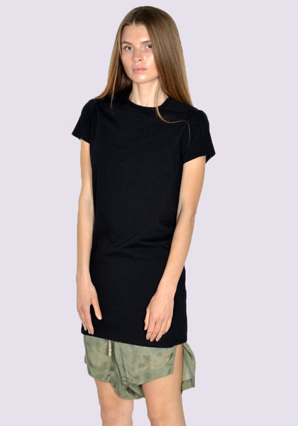 RICK OWENS WOMEN RP01C5203 JA 09 LEVEL T-SHIRT BLACK SS23 | DOSHABURI Online Shop