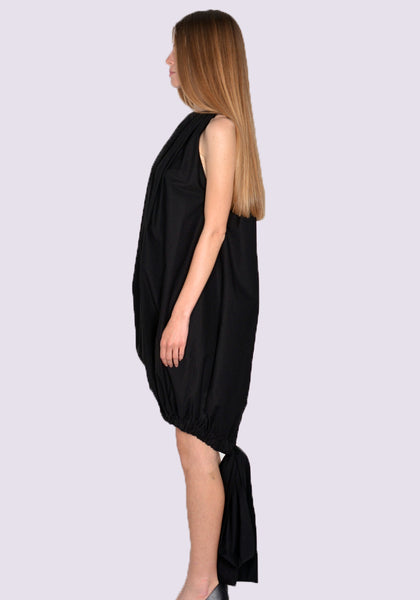 RICK OWENS WOMEN RP01C5533 P 09 MINI BUBBLE DRESS BLACK SS23 | DOSHABURI Online Shop