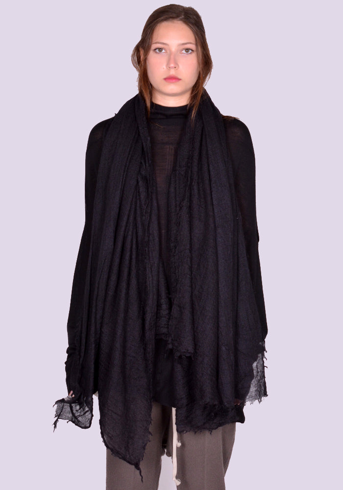 リックオウエンス通販 | FOLLO SCARF BLACK FW24 | DOSHABURI リックオウエンス通販 | FOLLO SCARF BLACK FW24 | DOSHABURI