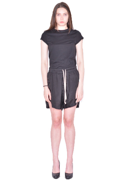 RICK OWENS WOMEN RP01D2351 J BOXER SHORTS BLACK SS24 | DOSHABURI Online Shop