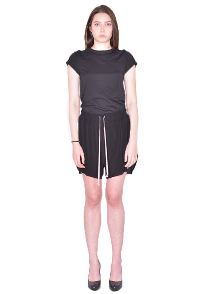 RICK OWENS WOMEN RO01D2351 HBZ BOXER SHORTS BLACK SS24 | DOSHABURI Online Shop