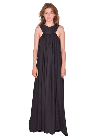 RICK OWENS WOMEN CHALICE GOWN DRESS BLACK SS25 | DOSHABURI Shop