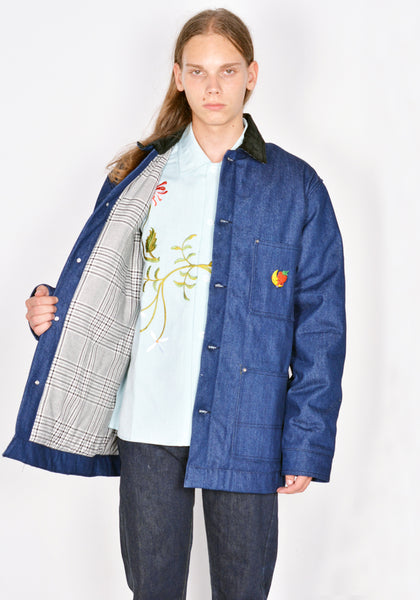 SKY HIGH FARM SHF04C001-1 UNISEX DENIM CHORE JACKET BLUE FW23 | DOSHABURI Online Shop