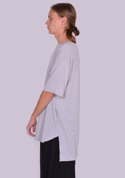 YUIKI SHIMOJI OVERSIZE T-SHIRT LIGHT GREY | DOSHABURI Online Shop