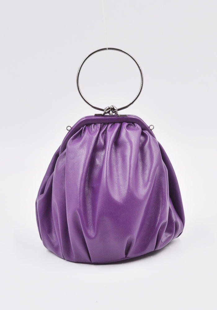 YOHJI YAMAMOTO DISCORD DZ-A93-707 DRAPE CLASP POUCH PURPLE | DOSHABURI Online Shop