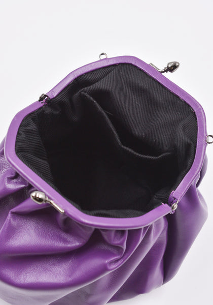 YOHJI YAMAMOTO DISCORD DZ-A93-707 DRAPE CLASP POUCH PURPLE | DOSHABURI Online Shop