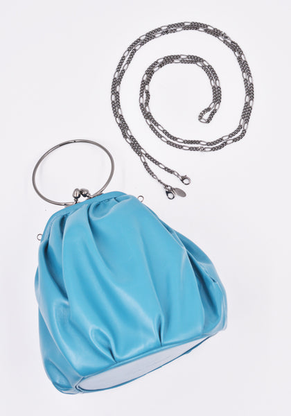 YOHJI YAMAMOTO DISCORD DZ-A93-707 DRAPE CLASP POUCH BLUE | DOSHABURI Online Shop