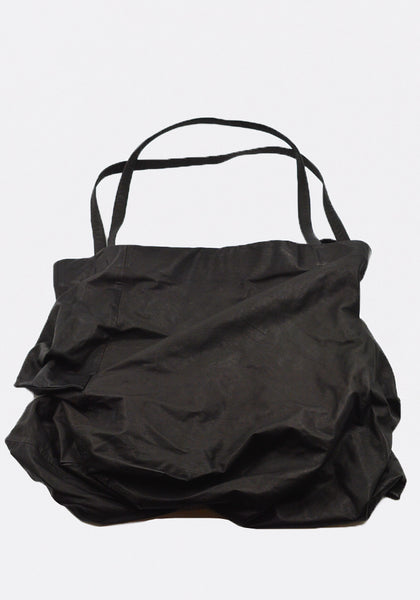 YOHJI YAMAMOTO DISCORD DA-I72-798 UNEVENNISS LEATHER TOTE BAG BLACK SS24 | DOSHABURI Online Shop