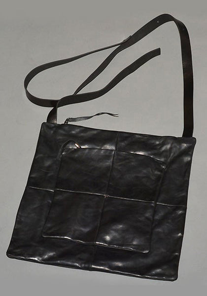 m.a+ by Maurizio Amadei LEATHER MESSENGER BAG BLACK-DOSHABURI Shop