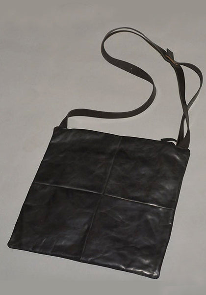 m.a+ by Maurizio Amadei LEATHER MESSENGER BAG BLACK-DOSHABURI Shop