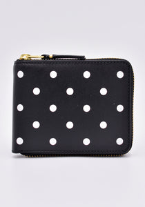 COMME DES GARCONS SA7100PD ZIP WALLET POLCA DOT BLACK | DOSHABURI Online Shop