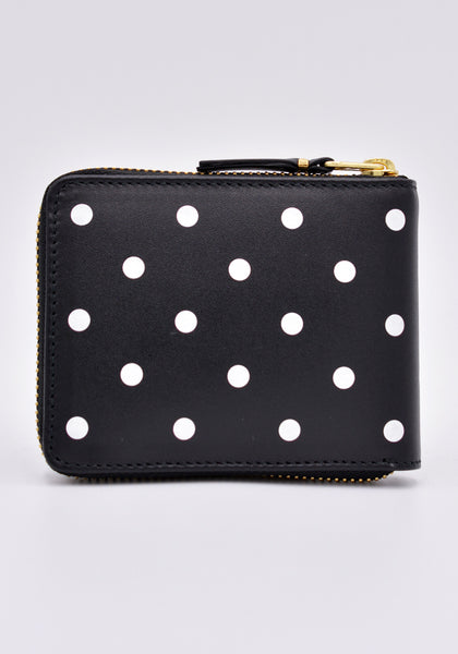 COMME DES GARCONS SA7100PD ZIP WALLET POLCA DOT BLACK | DOSHABURI Online Shop