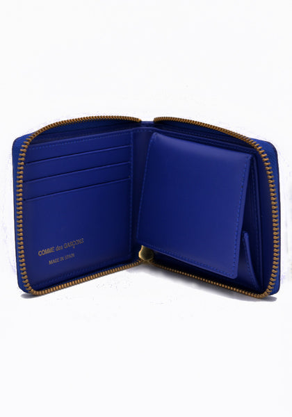 COMME DES GARCONS SA7100PD ZIP WALLET POLCA DOT NAVY | DOSHABURI Online Shop