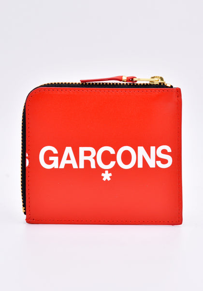 COMME DES GARCONS SA3100HL HUGO LOGO ZIP WALLET RED | DOSHABURI Online Shop