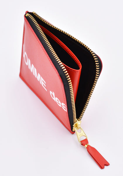 COMME DES GARCONS SA3100HL HUGO LOGO ZIP WALLET RED | DOSHABURI Online Shop