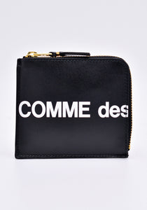 COMME DES GARCONS SA3100HL HUGO LOGO ZIP WALLET BLACK | DOSHABURI Online Shop