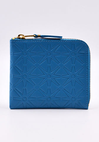 COMME DES GARCONS SA310EA EMBOSSED ZIP WALLET BLUE | DOSHABURI Online Shop