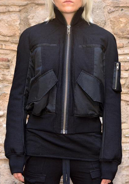 HAIDER ACKERMANN WOMENS PADDED ZIP-UP JACKET BLACK | 50%OFF SALE | DOSHABURI Online