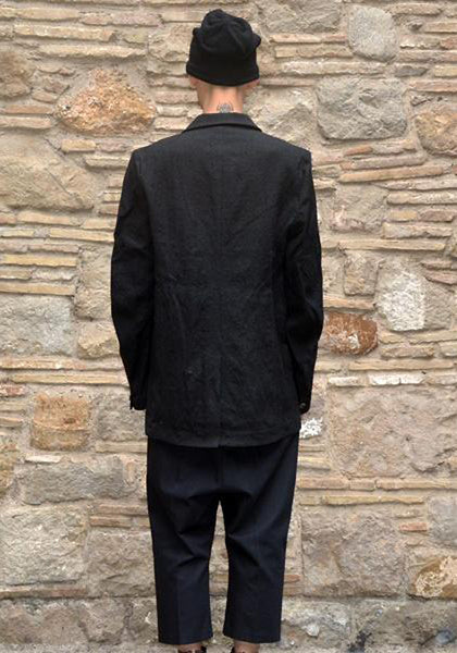 INDIVIDUAL SENTIMENTS MENS PEAKED LAPEL JACKET BLACK | 50%OFF SALE | DOSHABURI SHOP OUTLET